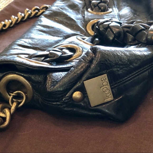 SOLD!!! KOOBA Black leather shoulder bag OR Clutch - Picture 4 of 8